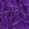 Ultra Purple-Silver Foil Dot Printed Stretch Poly Ruffle Knit Fabric By the Yard
